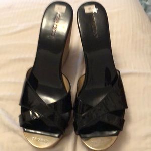 Jimmy Choo perfume black wedges